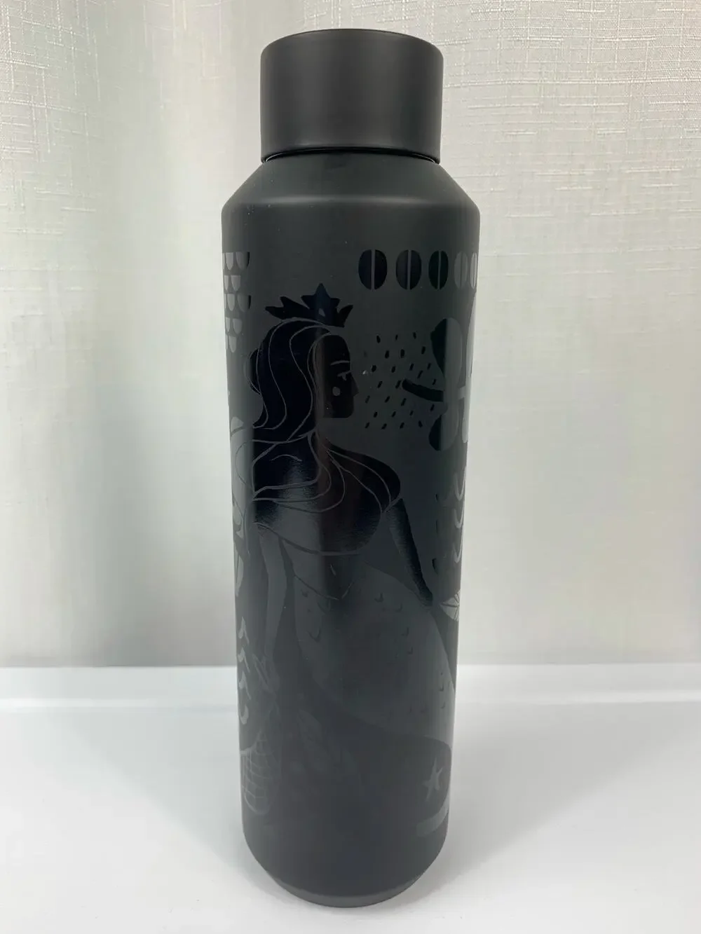 Starbucks Mermaid Water Bottle Vacuum Insulated 20oz Black Matte 2021